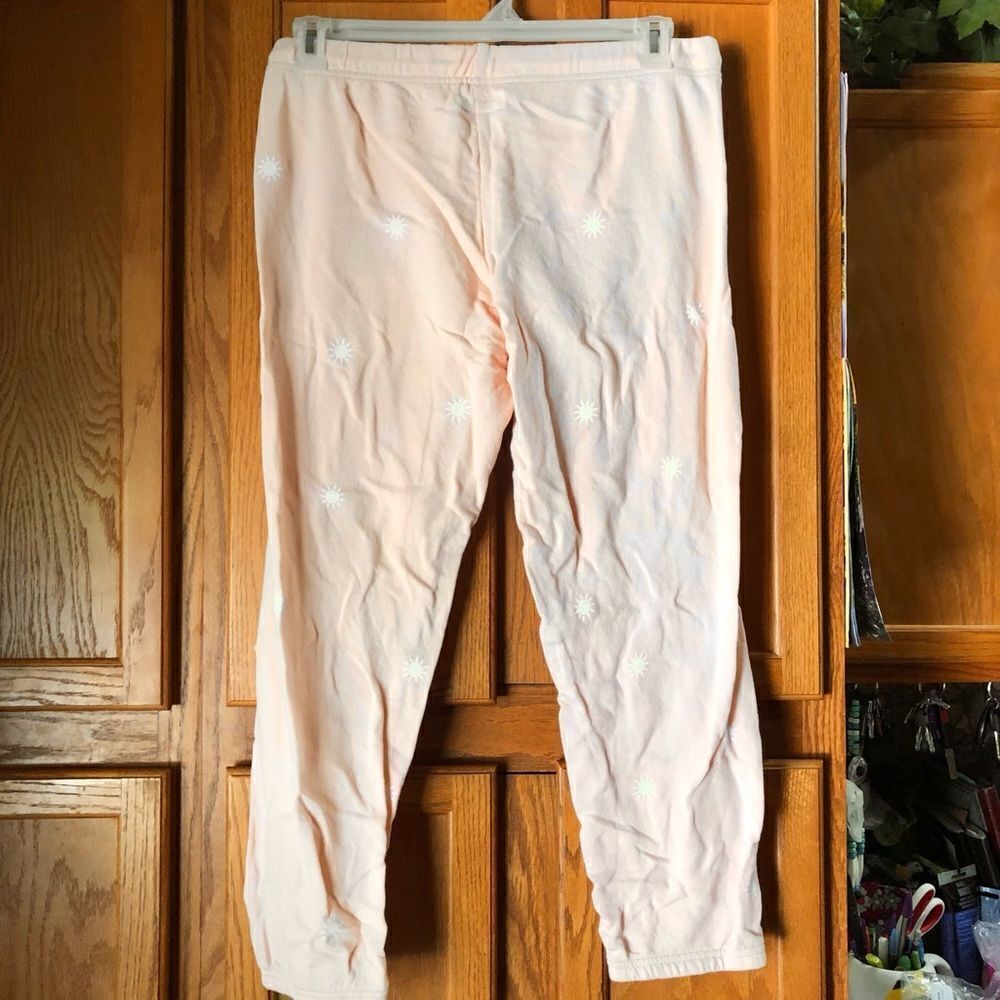 NWT Michael Lauren Orange Peach Mini Suns Nate Crop Sweatpants - M